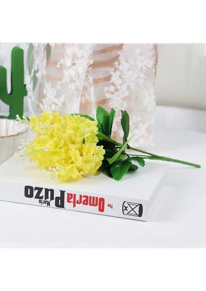 BF-116YELLOW Yapay Çiçekler Tek 35 cm Sümbül Çiçeği Uzun Kök Sanat Fotoğraf Sahne Süslemeleri Düğün Ev Ofis Yapay Bitkiler Için (Yurt Dışından)