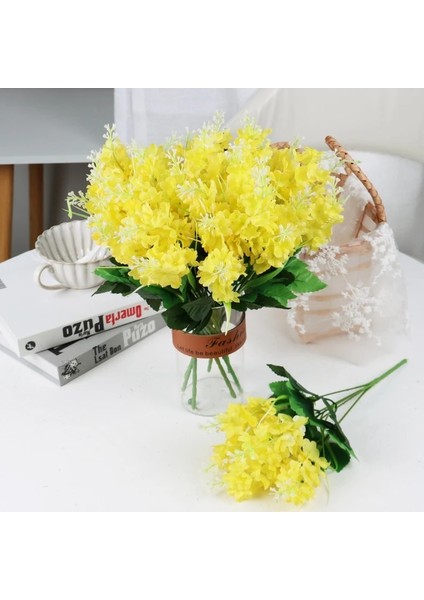BF-116YELLOW Yapay Çiçekler Tek 35 cm Sümbül Çiçeği Uzun Kök Sanat Fotoğraf Sahne Süslemeleri Düğün Ev Ofis Yapay Bitkiler Için (Yurt Dışından)