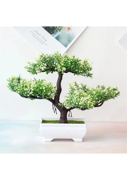 Sarı Yapay Bitkiler Bonsai Küçük Ağaç Saksı Sahte Bitki Çiçekler Saksı Süsler Ev Odası Masa Dekorasyon Otel Bahçe Dekor Için (Yurt Dışından)