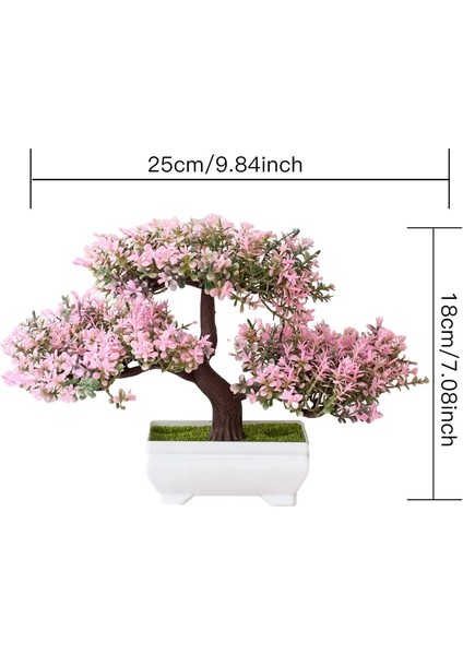 T-15 Yapay Bitkiler Bonsai Küçük Ağaç Saksı Sahte Bitki Saksı Çiçek Ev Odası Masa Dekorasyon Otel Bahçe Düzenlemesi Süsler (Yurt Dışından) fırsatları