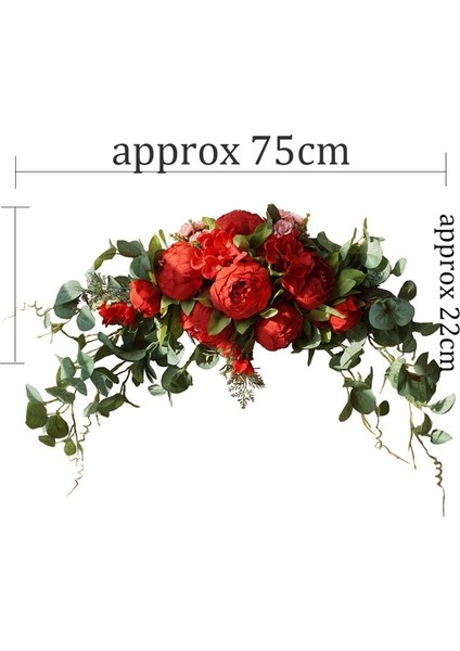 E Gül Yapay Düğün Çelenk Kapı Eşik Çiçekler Asılı Çelenk Dıy Düğün Kemer Şakayık Sahte Çiçek Pencere Ekran Çiçek (Yurt Dışından)