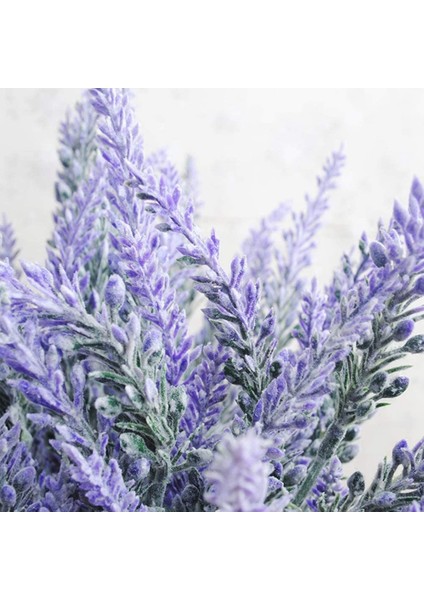 Beyaz Mor Yapay Lavanta Çiçekleri Buketi Sahte Bitki Ev Dekor Bahçe Noel Düğün Dekorasyon Vazo Aksesuarları Kapalı (Yurt Dışından) indirimleri