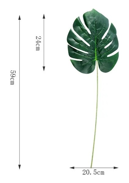 STYLE06 Tek Parça Monstera Yapay Bitkiler Plastik Tropikal Palmiye Ağacı Yaprakları Ev Bahçe Dekorasyonu Aksesuarları Fotoğraf Dekoratif (Yurt Dışından)