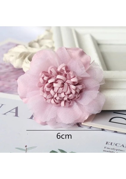 Stil 8 10 Adet Mor Serisi Saten Şifon Kumaş Yapay Çiçekler Düğün Elbisesi Giyim Şapka Dekorasyon Headdress Kafa Bandı Çiçek (Yurt Dışından)