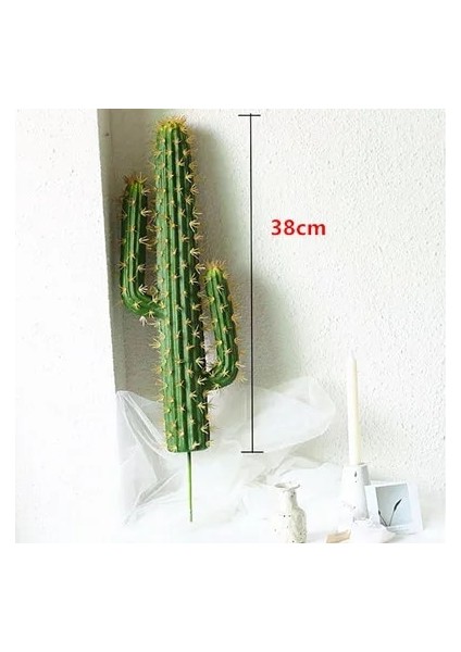 38CM 38-43CM Yapay Kaktüs Bitkileri Seramik Karo Tropikal Sahte Etli Yeşillendirme Otel Bahçe Partisi Ev Dekor Aksesuarları (Yurt Dışından)