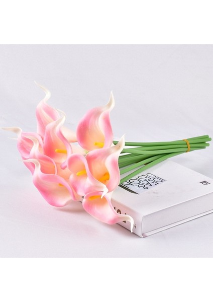 Pembe 5 Adet 5/10/15/20 Adet Gerçek Dokunmatik Calla Lily Yapay Çiçekler Calla Lily Buket Düğün Buket Gelin Ev Çiçek Dekorasyon (Yurt Dışından)
