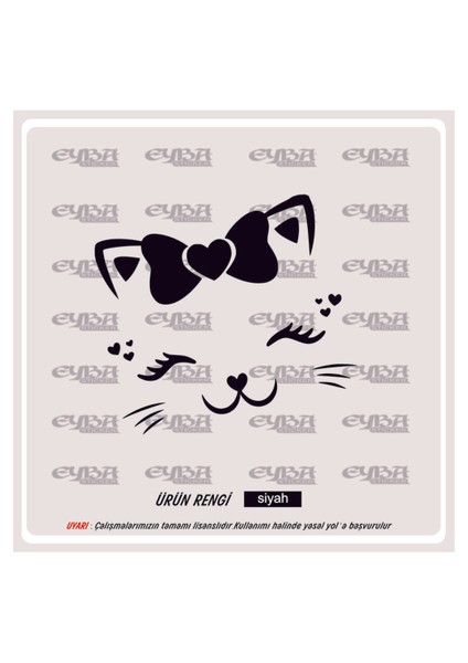 Sevimli Kedicik Sticker 18X16CM modelleri