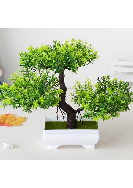 Pembe Plastik Yapay Bitkiler Bonsai Ev Odası Masa Dekorasyon Küçük Ağaç Saksı Sahte Bitki Çiçekler Saksı Bahçe Balkon Süsleri (Yurt Dışından)