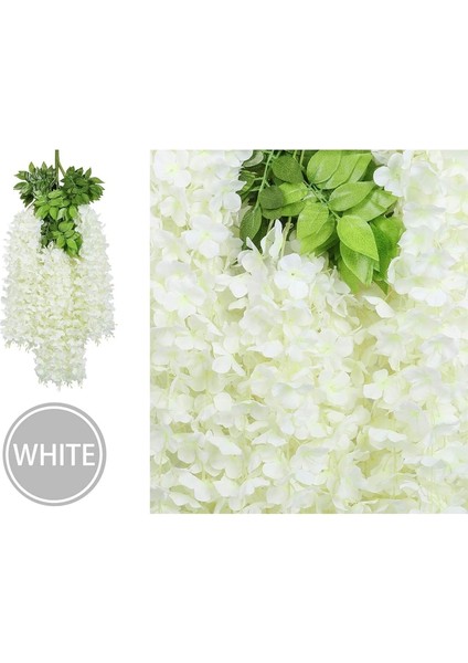 Mor Kırmızı 12 Adet Yapay Wisteria Çiçekler Ratta Ekstra Uzun Kalın Asma Asılı Garland Ipek Wisteria Çelenk Ev Partisi Düğün Dekor Için (Yurt Dışından) fiyatları