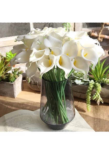 10 Adet 37 cm Beyaz Pu Sahte Çiçek Yapay Calla Lily Ev Dekor Için Düğün Gelin Buketi Ev Masa Çiçek Buket Dekor 10/5 Adet (Yurt Dışından) fiyatları
