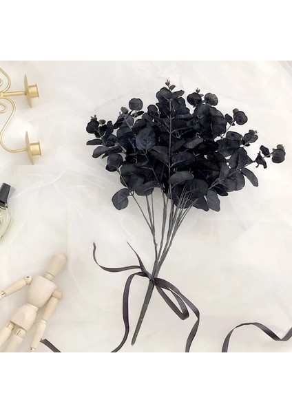 Siyah 1 Adet Simülasyon Siyah Okaliptüs Yaprağı Sahte Çiçek Basit Ev Dekorasyon Lysimachia Yapay Bitki (Yurt Dışından) fırsatları
