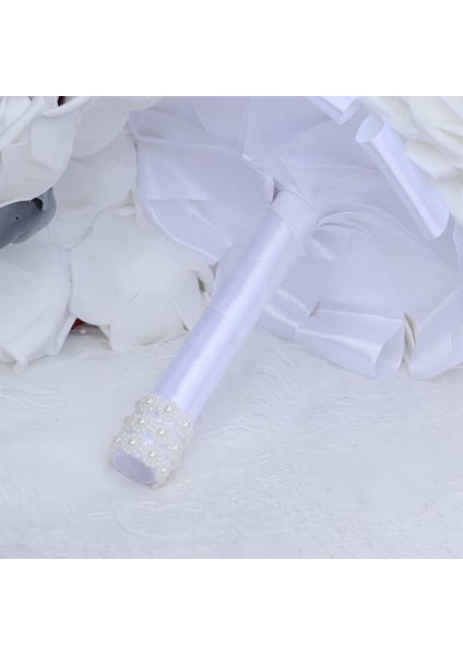 Bebek Mor 18 cm Çap Büyük Uzun Şelale Gelin ve Nedime Için Yeni Düğün Buketleri Pe Gül Rhinestones El Çiçek Parti Düğün Dekorasyon W330PE (Yurt Dışından) fırsatları