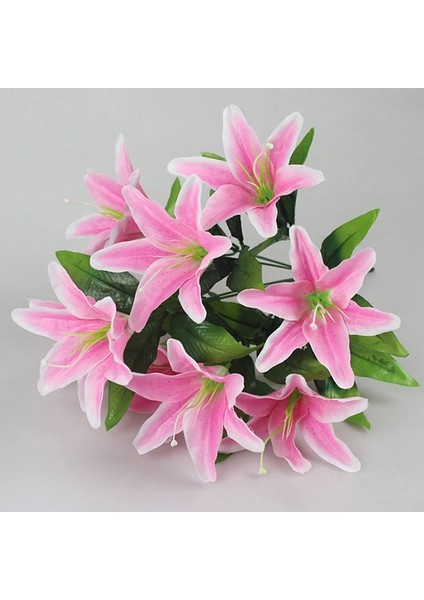 M 10/2/1 Kafa Ipek Çiçek Yapay Zambak Çiçekleri Avrupa Renkli Sahte Gelin Çiçek Buketi Düğün Ev Partisi Dekorasyon (Yurt Dışından) modelleri