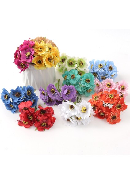 Turuncu 6 Adet/grup Yapay Papatya Stamens Çiçek Buketi Sahte Çiçekler Ev Dekor Düğün Dekorasyon Scrapbooking Craft Aksesuarları Için (Yurt Dışından) fırsatları