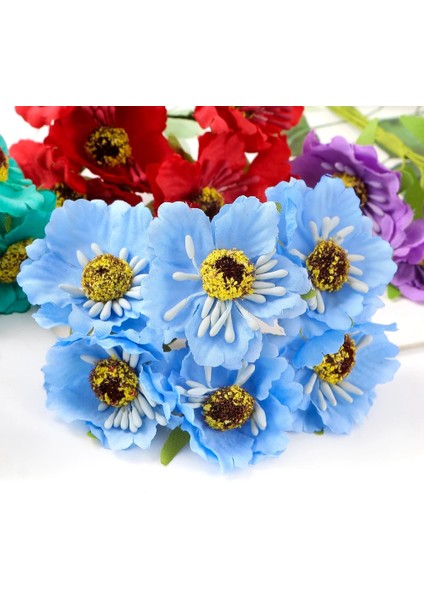 Turuncu 6 Adet/grup Yapay Papatya Stamens Çiçek Buketi Sahte Çiçekler Ev Dekor Düğün Dekorasyon Scrapbooking Craft Aksesuarları Için (Yurt Dışından) indirimleri