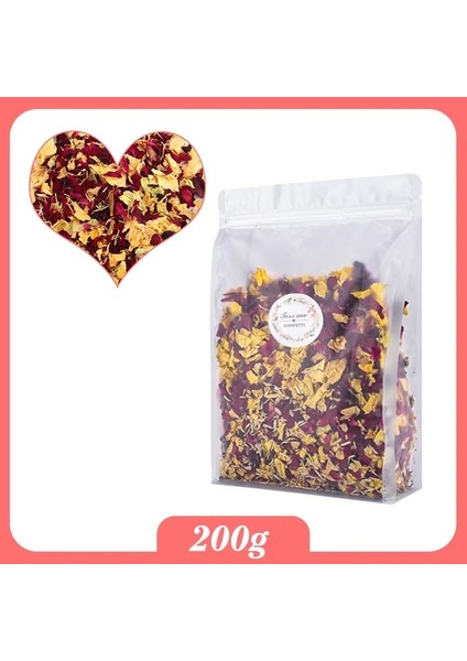 Stil D-200G 10-50 Adet Düğün Konfeti Kurutulmuş Çiçek Doğal Petal Pop Gelin Duş Doğum Günü Partisi Dıy Dekor Biyobozunur Gül Kağıt Koni (Yurt Dışından)