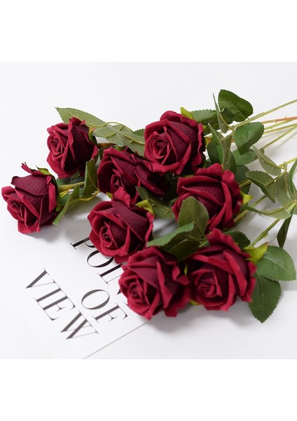 Açık Pembe Gül 10 Adet 3/5/10/20 Adet Güller Yapay Çiçekler Gül Çiçek Şube Yapay Kırmızı Güller Gerçekçi Sahte Gül Düğün Ev Dekor Için (Yurt Dışından)