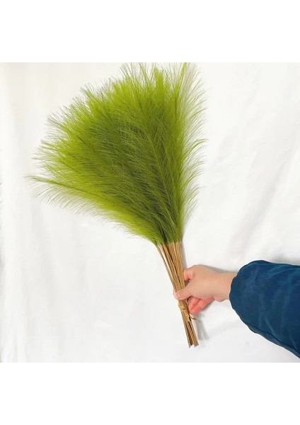 Yeşil 55 cm 30 Adet 55 cm Sahte Pampas Çim Yapay Görkemli Çim Vazo Dolgu Çiçek Ev, Oturma Odası, Mutfak, Düğün, Boho Dekor (Yurt Dışından)