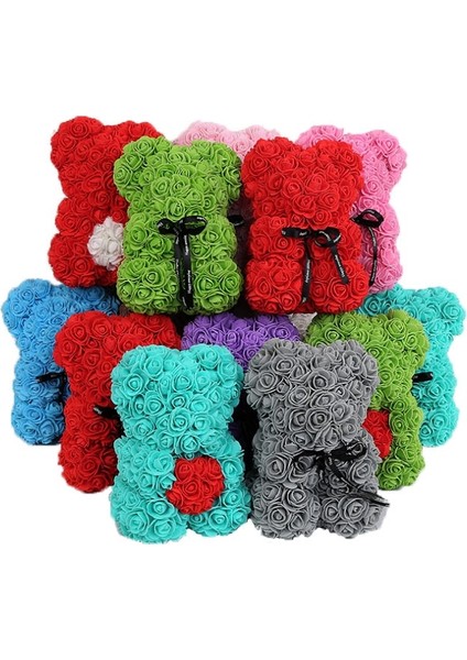 Et Pembesi Taçsız Yapay Çiçekler 25CM Gül Ayı Kız Arkadaşı Yıldönümü Noel Sevgililer Günü Hediyesi Doğum Günü Hediyesi Düğün Partisi Için (Yurt Dışından) modelleri