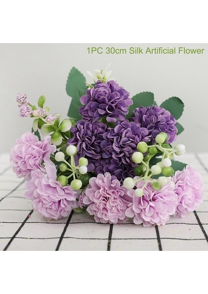 I 30 cm Buket Yapay Çiçekler Şakayık Ev Aksesuarları Düğün Dekorasyon Parti Sahte Bitkiler Dıy Sevgililer Günü Yapay Gül (Yurt Dışından)