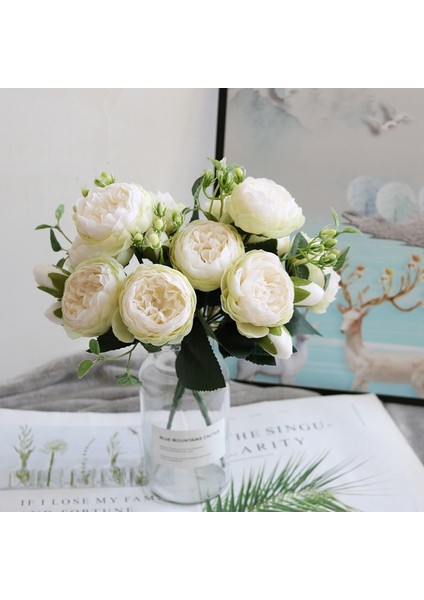 I 30 cm Buket Yapay Çiçekler Şakayık Ev Aksesuarları Düğün Dekorasyon Parti Sahte Bitkiler Dıy Sevgililer Günü Yapay Gül (Yurt Dışından) indirimleri