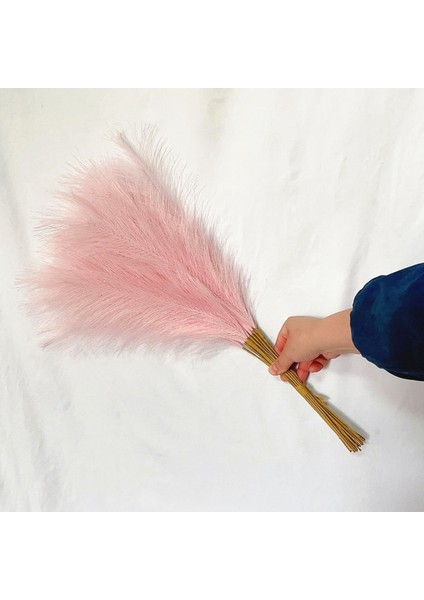 Pembe 55CM 10PCS 5/10/20PCS 55CM Yapay Pampas Çim Sahte Görkemli Çim Vazo Dolgu Çiçek Ev, Oturma Odası, Mutfak, Parti, Boho Dekor Için (Yurt Dışından)
