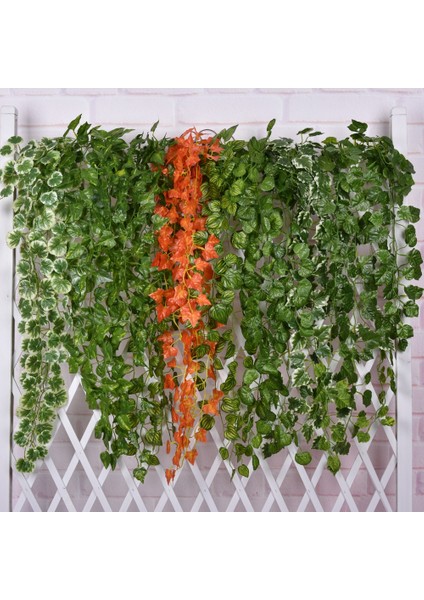 Üzüm 1 String 90 cm Yeşil Yapay Yapraklar Bitkiler Asma Düğün Parti Ev Bahçe Çit Dekorasyon Rattan Duvar Asılı Sarmaşık Ivy Garland (Yurt Dışından)
