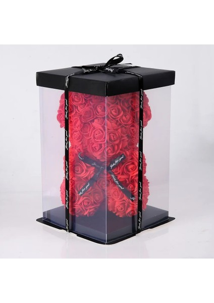 Bordo 25 cm Gül Ayı Yapay Çiçekler Ayı ile Noel Sevgililer Günü Hediyesi Doğum Günü Hediyesi Düğün Parti Için (Yurt Dışından) fiyatları