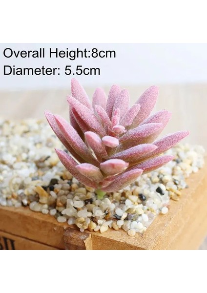 Song La Pembe Yapay Yeşil Mor Kırmızı Akın Etli Bitkiler Dıy Ev Bahçe Ofis Düğün Dekorasyon Mini Bonsai Plante Artificielle (Yurt Dışından)