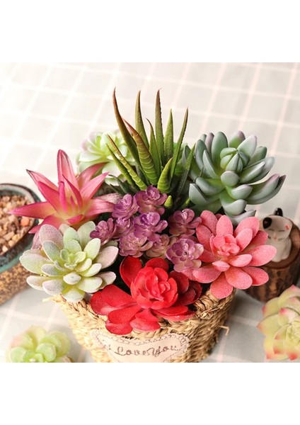 Song La Pembe Yapay Yeşil Mor Kırmızı Akın Etli Bitkiler Dıy Ev Bahçe Ofis Düğün Dekorasyon Mini Bonsai Plante Artificielle (Yurt Dışından) indirimleri