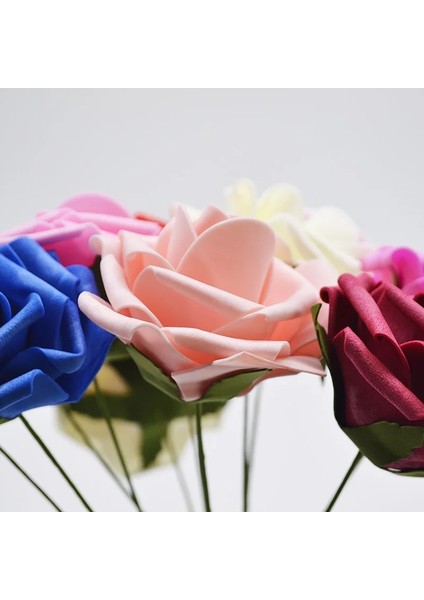 S06 10 Adet 8 cm Büyük Gül Yapay Çiçek Düğün Parti Için Ev Ofis Dekor Sahte Gül Çiçek 16 cm Kök Çar Sevgililer Günü Süslemeleri (Yurt Dışından) fırsatları