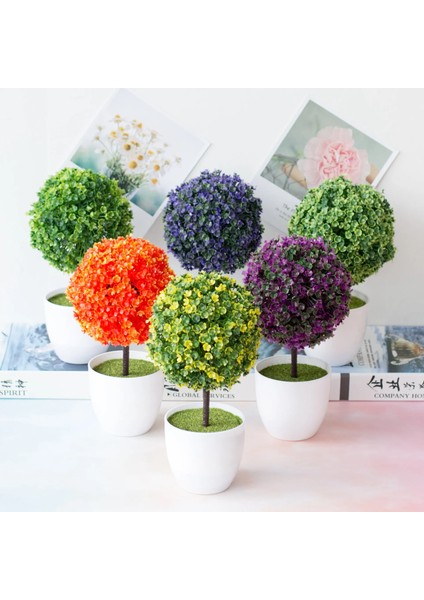 51 Sümbül Beyaz Kiraz Kartopu Simülasyon Bitki Saksı Çim Topu Bonsai Küçük Ağaç Ev Dekorasyon Çiçek Süsler Yaratıcı Mini Top (Yurt Dışından) fiyatları