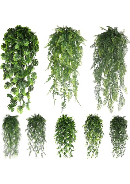 Stil 1 1 Adet Yapay Bitki Sarmaşıklar Duvar Asılı Rattan Yapraklar Dalları Açık Bahçe Ev Dekorasyon Plastik Sahte Ipek Yaprak Yeşil Bitki Sarmaşık (Yurt Dışından)