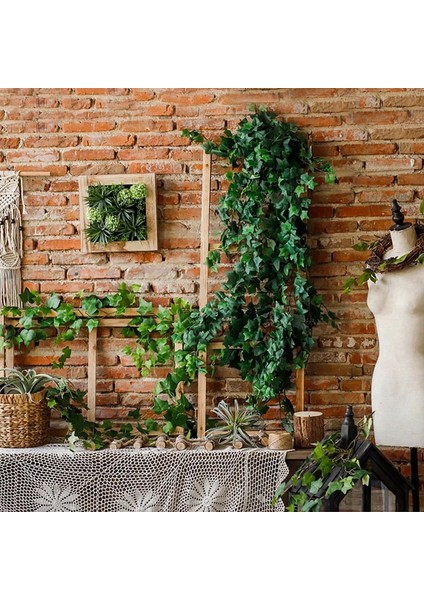 G01-2.3M 3 Adet 2.1 M Sahte Sarmaşık Yaprakları Yapay Ivy Garland Yeşillik Sarmaşıklar Düğün Dekor Için Estetik Ipek Sarmaşık Sarmaşıklar Duvar Dekor (Yurt Dışından) fırsatları