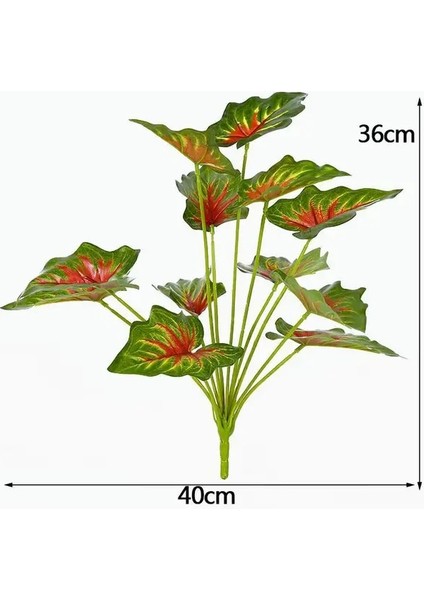 F 12 Kafaları Yapay Yeşil Bitki Kaplumbağa Arka Yapraklar Renkli Calla Yaprağı Sahte Yeşil Bitki Oturma Odası Ofis Ev Bahçe Dekorasyonu (Yurt Dışından)