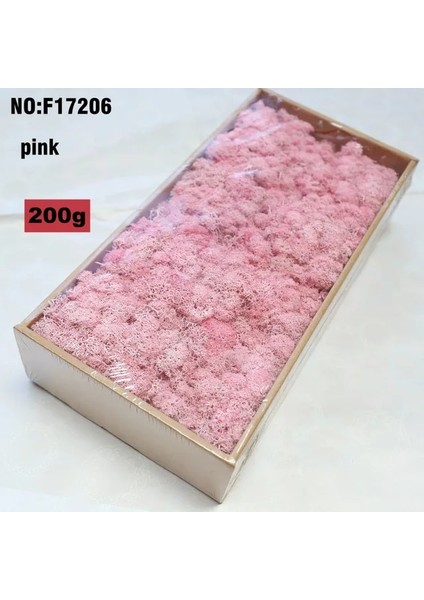 200G Pembe 200G/1 Kutu Yeşil Doğal Korunmuş Yosun Kalıcı Korunmuş Ev Bahçe Düğün Dekorasyon Malzemeleri Yosun Çiçeğiyapay Bitki (Yurt Dışından)