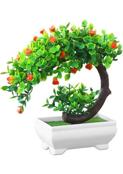 F5 Bonsai Küçük Ağaç Saksı Yapay Bitkiler Sahte Bitki Çiçekler Saksı Süsler Ev Odası Masa Dekorasyon Otel Bahçe Dekor Için (Yurt Dışından)