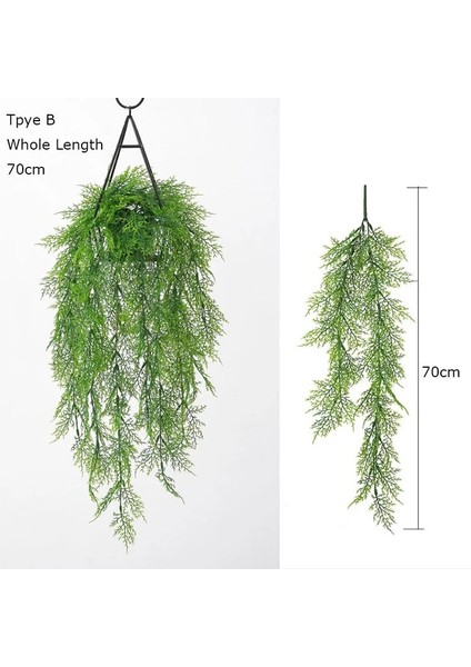 O 1 Adet 70CM Yapay Yeşil Bitkiler Asılı Sarmaşık Yaprakları Turp Deniz Yosunu Üzüm Sahte Çiçekler Asma Ev Bahçe Duvarı Parti Dekorasyon (Yurt Dışından) modelleri