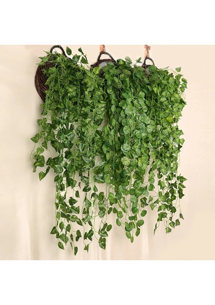 Tatlı Patates 90 cm Yapay Bitki Sarmaşıklar Duvar Asılı Rattan Yapraklar Dalları Açık Bahçe Ev Dekor Plastik Sahte Ipek Sarmaşık Yaprağı Yeşil Bitki (Yurt Dışından) indirimleri