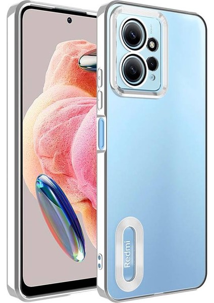 Redmi Note 12 4g Kkılıf Logo Detaylı Esnek Elis Lazer Silikon Kapak