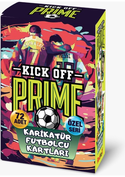 Kick Off Prime Karikatür Futbolcu Kartları 72 Adet Özel Seri Kutulu