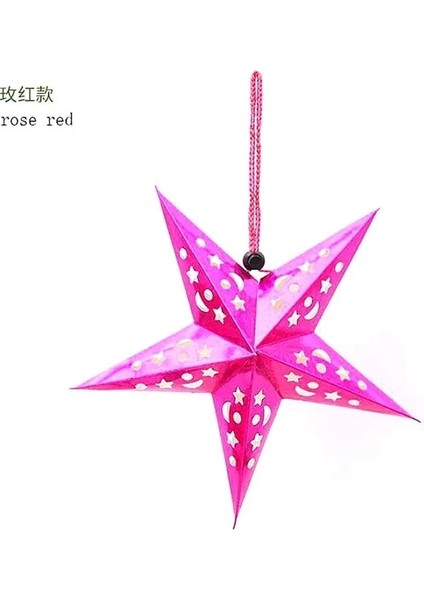 Rosered 30 cm Noel Yıldızı Dekorasyon Üç Boyutlu Lazer Beş Köşeli Kağıt Beş Yıldızlı Kolye (Yurt Dışından) fiyatları