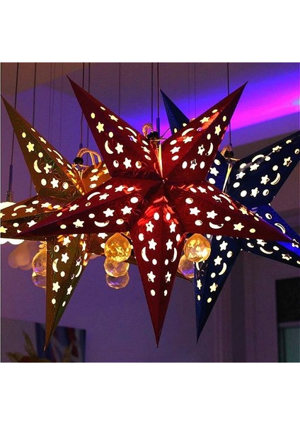 Rosered 30 cm Noel Yıldızı Dekorasyon Üç Boyutlu Lazer Beş Köşeli Kağıt Beş Yıldızlı Kolye (Yurt Dışından) fırsatları