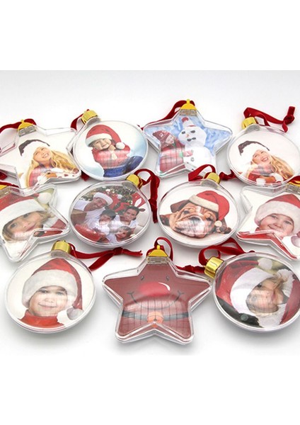 Bir Dıy Şeffaf Fotoğraf Çerçevesi Kolye Kardan Adam Beş Yıldızlı Top Noel Ağacı Asılı Süsler Ev Yeni Yıl Için Noel Süslemeleri (Yurt Dışından) fiyatları