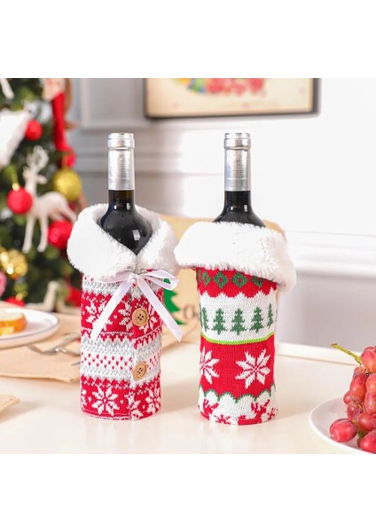 Stil 5 Noel Şarap Şişesi Kapağı Merry Christmas Süslemeleri Ev Için 2022 Noel Süs Yeni Yıl 2023 Noel Navidad Hediyeler (Yurt Dışından)