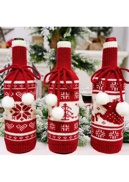 Stil 5 Noel Şarap Şişesi Kapağı Merry Christmas Süslemeleri Ev Için 2022 Noel Süs Yeni Yıl 2023 Noel Navidad Hediyeler (Yurt Dışından)