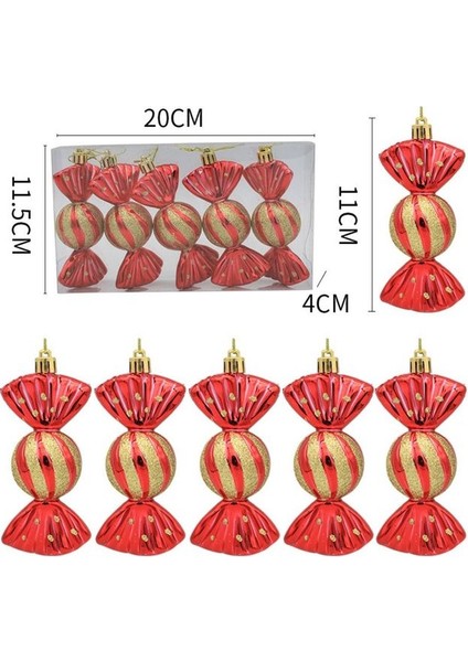 Typ1-5 Adet 3/6 Adet Noel Ağacı Mini Şeker Kamışı Asılı Tatil Parti Süsleme Dıy Dekor Sevimli Parti Süslemeleri Hediyeler Ev Gereçleri (Yurt Dışından)