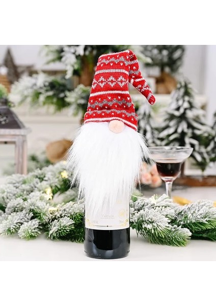109-B 2023 Yeni Yıl Hediye Noel Şarap Şişesi Kapağı Noel Baba Noel Noel Noel Süslemeleri Ev Için Doğum Navidad 2022 Akşam Yemeği Dekor (Yurt Dışından)