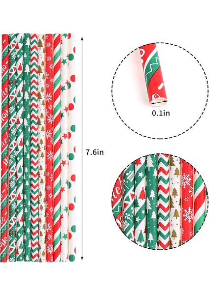 N 25 Adet Noel Kağıt Payet Kar Tanesi Içme Saman Merry Christmas Süslemeleri Ev Için 2023 Noel Yeni Yıl Partisi Noel Kaynağı (Yurt Dışından)