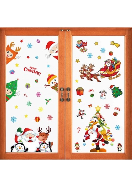 Stil 2 24X32 cm Noel Statik Etiket Vitrin Yeni Yıl 2023 Hediye Noel Süslemeleri Ev Süsler Için Noel Noel Navidad Dekor (Yurt Dışından) fırsatları